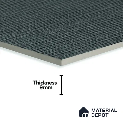 Stone Floor & Wall Tile | TL 00754 Graphite Linia 4 ft x 2 ft Punch Matte Finish Full Body Vitrified Tile - 9 mm | Suitable For Living Room, Bedroom, Bathroom