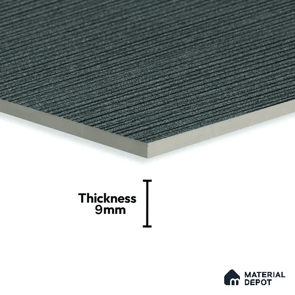 Stone Floor & Wall Tile | TL 00754 Graphite Linia 4 ft x 2 ft Punch Matte Finish Full Body Vitrified Tile - 9 mm | Suitable For Living Room, Bedroom, Bathroom