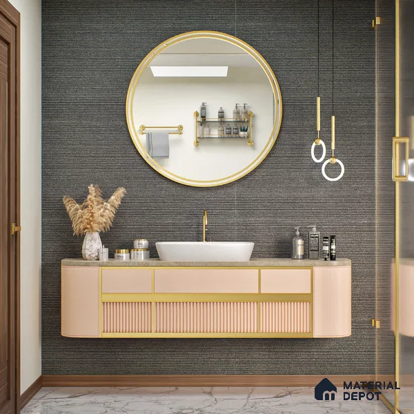 Stone Floor & Wall Tile | TL 00754 Graphite Linia 4 ft x 2 ft Punch Matte Finish Full Body Vitrified Tile - 9 mm | Suitable For Living Room, Bedroom, Bathroom