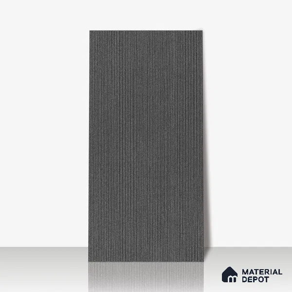 Stone Floor & Wall Tile | TL 00754 Graphite Linia 4 ft x 2 ft Punch Matte Finish Full Body Vitrified Tile - 9 mm | Suitable For Living Room, Bedroom, Bathroom