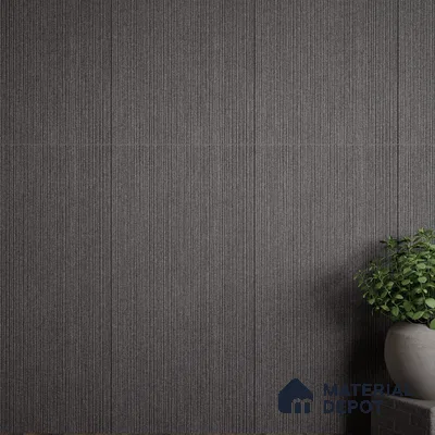 Stone Floor & Wall Tile | TL 00754 Graphite Linia 4 ft x 2 ft Punch Matte Finish Full Body Vitrified Tile - 9 mm | Suitable For Living Room, Bedroom, Bathroom