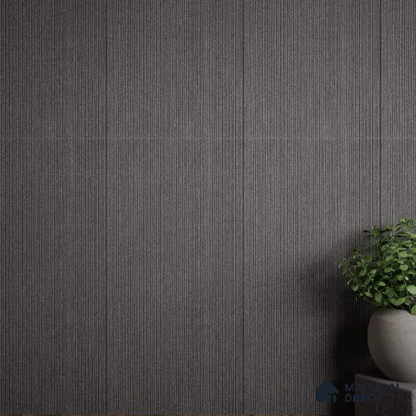 Stone Floor & Wall Tile | TL 00754 Graphite Linia 4 ft x 2 ft Punch Matte Finish Full Body Vitrified Tile - 9 mm | Suitable For Living Room, Bedroom, Bathroom