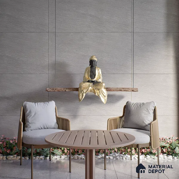 Stone Floor & Wall Tile | TL 00758 Brave Dolphin 4 ft x 2 ft Matte Finish Full Body Vitrified Tile - 9 mm | Suitable For Living Room, Bedroom, Bathroom