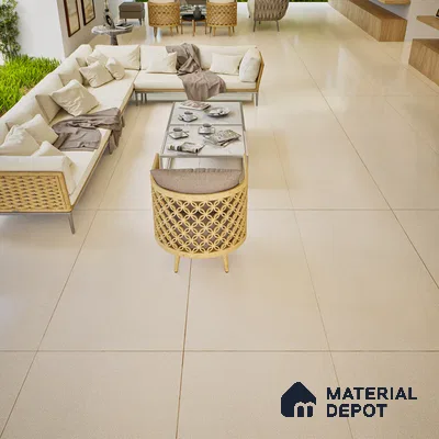 Plain Wall & Floor Tile TL 00760 Latte Beige 4 ft x 2 ft Glossy Finish Tile - 9 mm | Suitable For Living Room, Hall, Bedroom