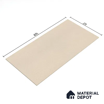 Plain Wall & Floor Tile TL 00760 Latte Beige 4 ft x 2 ft Glossy Finish Tile - 9 mm | Suitable For Living Room, Hall, Bedroom