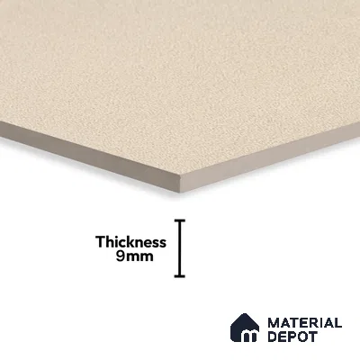 Plain Wall & Floor Tile TL 00760 Latte Beige 4 ft x 2 ft Glossy Finish Tile - 9 mm | Suitable For Living Room, Hall, Bedroom