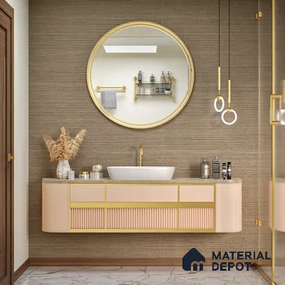 Stone Floor & Wall Tile | TL 00761 Mushroom Linia 4 ft x 2 ft Punch Matte Finish Full Body Vitrified Tile - 9 mm | Suitable For Living Room, Bedroom, Bathroom