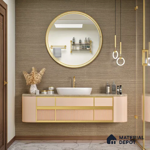 Stone Floor & Wall Tile | TL 00761 Mushroom Linia 4 ft x 2 ft Punch Matte Finish Full Body Vitrified Tile - 9 mm | Suitable For Living Room, Bedroom, Bathroom