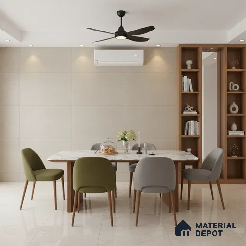 Plain Look Wall & Floor Matte Finish Grey Vitrified Tile | TL 00764 4 ft x 2 ft - 9 mm | Suitable For Living Room, Hall & Bedroom