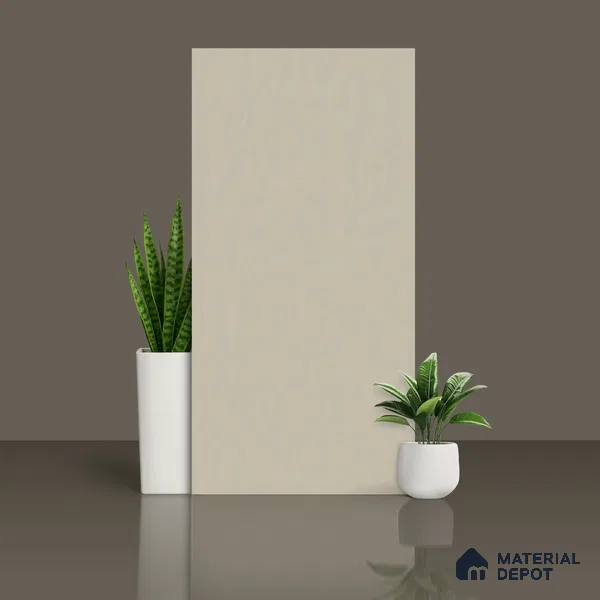 Plain Wall & Floor Tile TL 00764 Cappuccino Beige 4 ft x 2 ft Matte Finish Tile - 9 mm | Suitable For Living Room, Hall, Bedroom