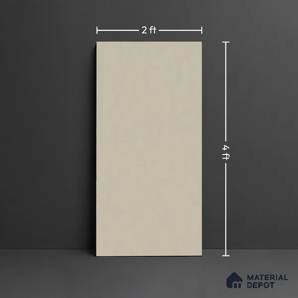Plain Wall & Floor Tile TL 00764 Cappuccino Beige 4 ft x 2 ft Matte Finish Tile - 9 mm | Suitable For Living Room, Hall, Bedroom