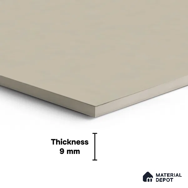 Plain Wall & Floor Tile TL 00764 Cappuccino Beige 4 ft x 2 ft Matte Finish Tile - 9 mm | Suitable For Living Room, Hall, Bedroom