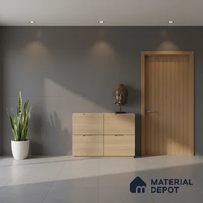 Plain Wall & Floor Tile TL 00768 Dark Grey 4 ft x 2 ft Matte Finish Tile - 9 mm | Suitable For Living Room, Hall, Bedroom