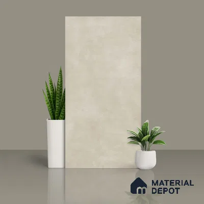 Stone Floor & Wall Tile | TL 00773 Raw Bianco 4 ft x 2 ft Matte Finish Full Body Vitrified Tile - 9 mm | Suitable For Living Room, Bedroom, Bathroom