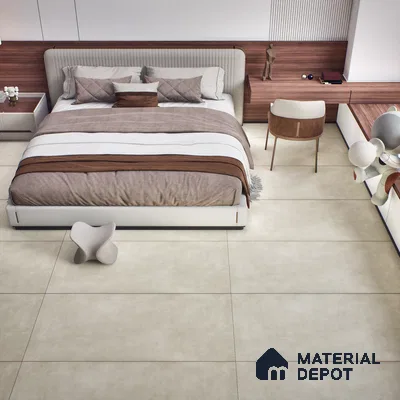 Stone Floor & Wall Tile | TL 00773 Raw Bianco 4 ft x 2 ft Matte Finish Full Body Vitrified Tile - 9 mm | Suitable For Living Room, Bedroom, Bathroom