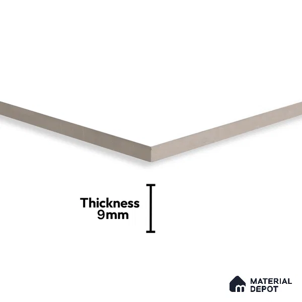 Plain Wall & Floor Tile TL 00775 Pure White 4 ft x 2 ft Matte Finish Tile - 9 mm | Suitable For Living Room, Hall, Bedroom