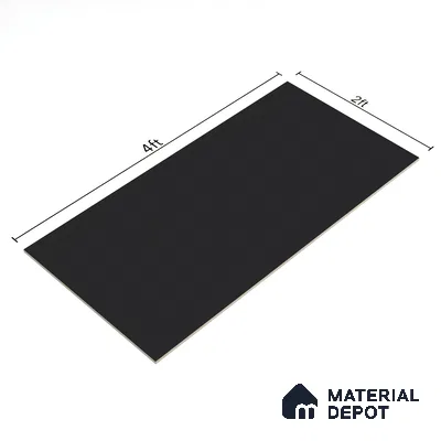 Stone Floor & Wall Tile | TL 00776 Charcoal Black 4 ft x 2 ft Matte Finish Full Body Vitrified Tile - 9 mm | Suitable For Living Room, Bedroom, Bathroom