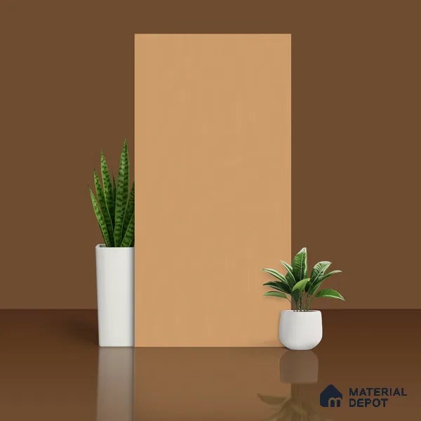 Plain Wall & Floor Tile TL 00777 Oak Brown 4 ft x 2 ft Matte Finish Tile - 9 mm | Suitable For Living Room, Hall, Bedroom