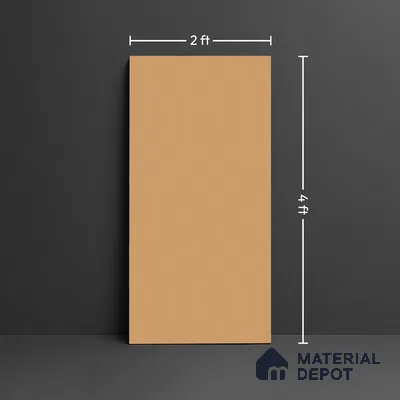 Plain Wall & Floor Tile TL 00777 Oak Brown 4 ft x 2 ft Matte Finish Tile - 9 mm | Suitable For Living Room, Hall, Bedroom