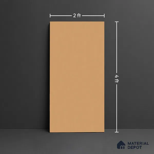 Plain Wall & Floor Tile TL 00777 Oak Brown 4 ft x 2 ft Matte Finish Tile - 9 mm | Suitable For Living Room, Hall, Bedroom