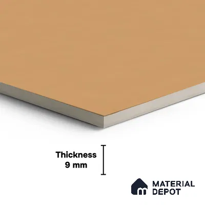 Plain Wall & Floor Tile TL 00777 Oak Brown 4 ft x 2 ft Matte Finish Tile - 9 mm | Suitable For Living Room, Hall, Bedroom