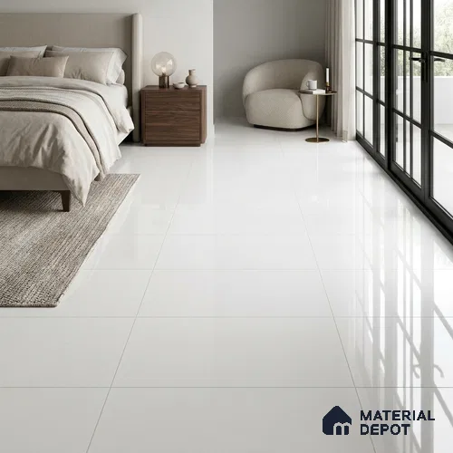 TL 00779 Snow White 1200x600 mm Glossy Finish Full Body Vitrified Wall & Floor Tile - 9 mm