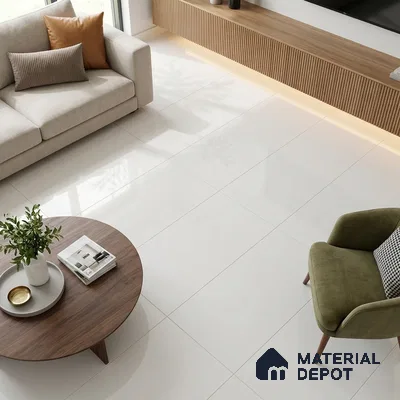 TL 00779 Snow White 1200x600 mm Glossy Finish Full Body Vitrified Wall & Floor Tile - 9 mm