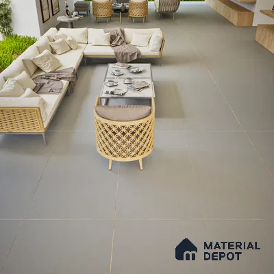 Stone Floor & Wall Tile | TL 00782 Slate Grey 4 ft x 2 ft Matte Finish Full Body Vitrified Tile - 9 mm | Suitable For Living Room, Bedroom, Bathroom