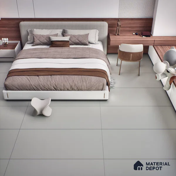 Stone Floor & Wall Tile | TL 00782 Slate Grey 4 ft x 2 ft Matte Finish Full Body Vitrified Tile - 9 mm | Suitable For Living Room, Bedroom, Bathroom