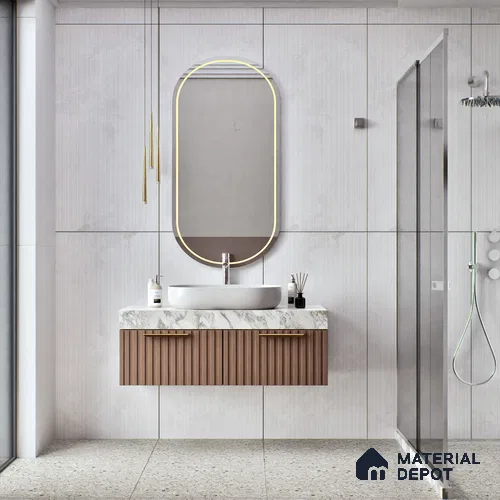 TL 00788 Rossato Bianco Decor 1200x600 mm Random Face Punch Matte Finish Vitrified Wall & Floor Tile - 9 mm