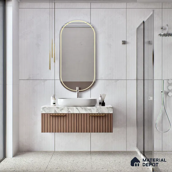 TL 00788 Rossato Bianco Decor 1200x600 mm Random Face Punch Matte Finish Vitrified Wall & Floor Tile - 9 mm