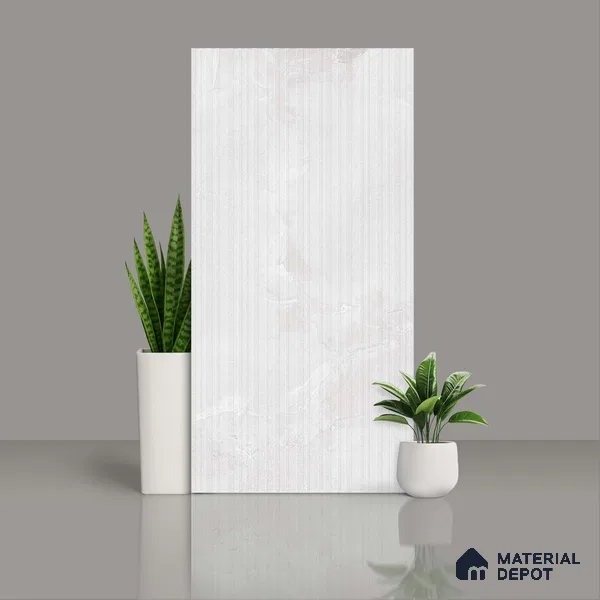 TL 00788 Rossato Bianco Decor 1200x600 mm Random Face Punch Matte Finish Vitrified Wall & Floor Tile - 9 mm