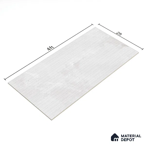 TL 00788 Rossato Bianco Decor 1200x600 mm Random Face Punch Matte Finish Vitrified Wall & Floor Tile - 9 mm