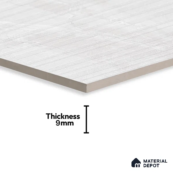 TL 00788 Rossato Bianco Decor 1200x600 mm Random Face Punch Matte Finish Vitrified Wall & Floor Tile - 9 mm