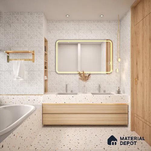 TL 00790 Orra Bianco Spenza 1200x600 mm Punch Matte Finish Vitrified Wall & Floor Tile - 9 mm