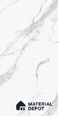 Marble Statuario Wall & Floor Tile TL 00797 Off-White 4 ft x 2 ft Matte Finish Vitrified Tile - 9 mm | Suitable For Living Room, Bedroom, Kitchen