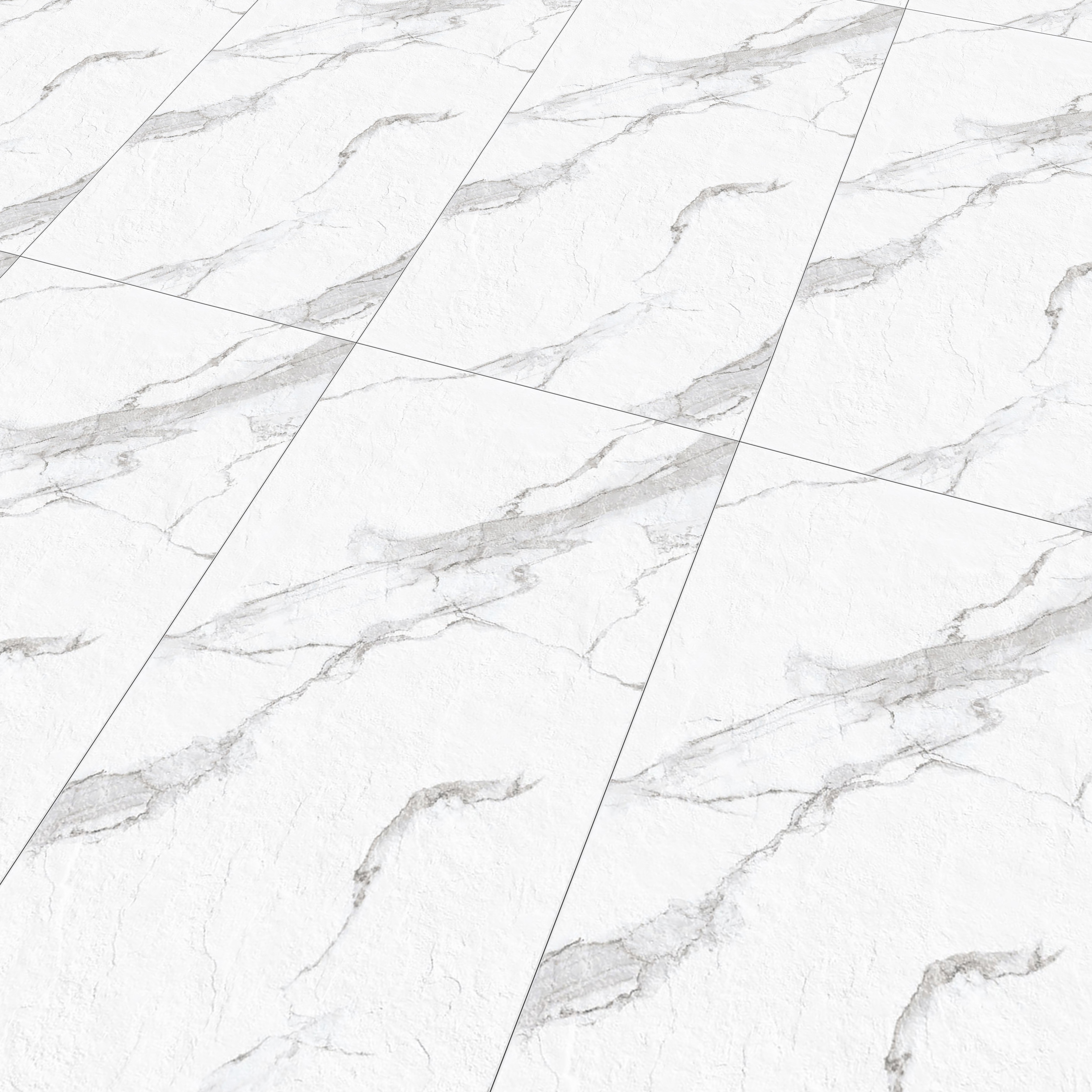 Marble Statuario Wall & Floor Tile TL 00797 Off-White 4 ft x 2 ft Matte Finish Vitrified Tile - 9 mm | Suitable For Living Room, Bedroom, Kitchen