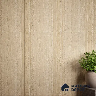 Stone Floor & Wall Tile | TL 00805 Neo Travertino Beige 4 ft x 2 ft Matte Finish Vitrified Tile | Suitable For Living Room, Bedroom, Bathroom