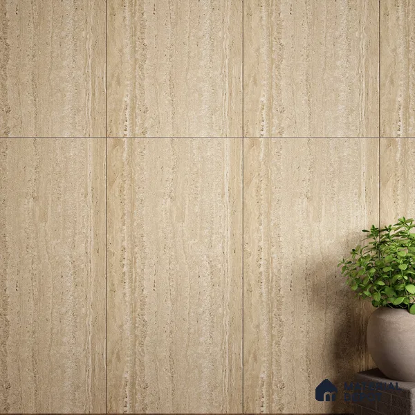 Stone Floor & Wall Tile | TL 00805 Neo Travertino Beige 4 ft x 2 ft Matte Finish Vitrified Tile | Suitable For Living Room, Bedroom, Bathroom
