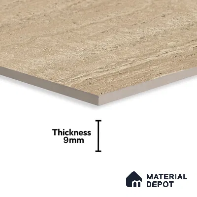 Stone Floor & Wall Tile | TL 00805 Neo Travertino Beige 4 ft x 2 ft Matte Finish Vitrified Tile | Suitable For Living Room, Bedroom, Bathroom