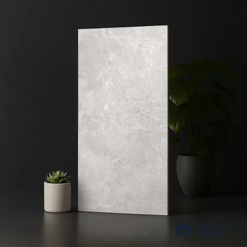 Cement Look Wall & Floor Matte Finish Silver Vitrified Tile | TL 00807 4 ft x 2 ft - 9 mm | Suitable For Living Room, Hall & Study