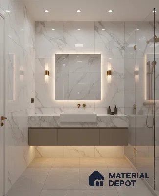 TL 00817 Statuario White 1200x600 mm Random Face Glossy Finish Vitrified Wall & Floor Tile - 9 mm (Sample)
