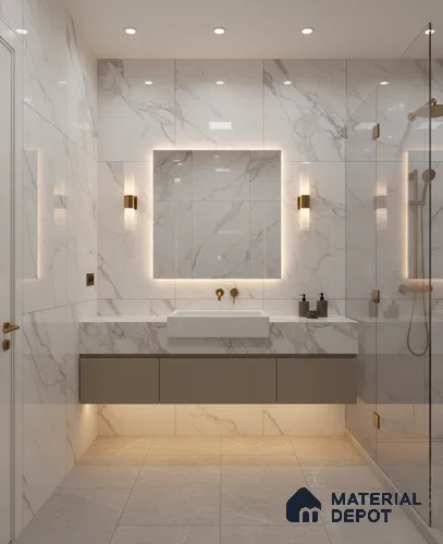 TL 00817 Statuario White 1200x600 mm Random Face Glossy Finish Vitrified Wall & Floor Tile - 9 mm