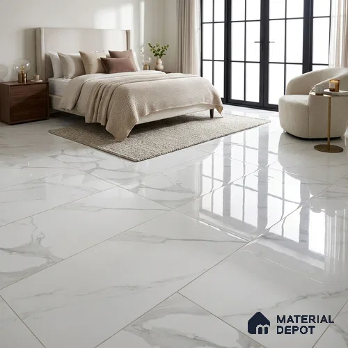 TL 00817 Statuario White 1200x600 mm Random Face Glossy Finish Vitrified Wall & Floor Tile - 9 mm
