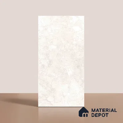 Marble Tundra Grey Wall & Floor Tile TL 00818 Light Grey 4 ft x 2 ft Matte Finish Vitrified Tile - 9 mm | Random Designs | Suitable For Living Room, Bedroom, Kitchen