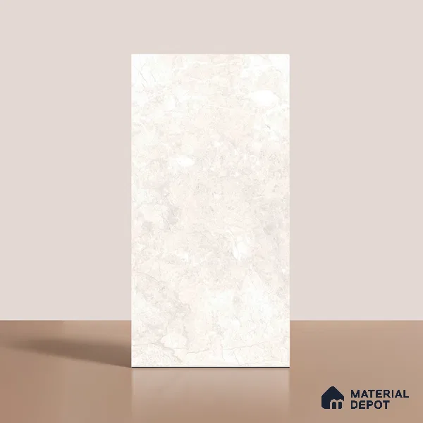 Marble Tundra Grey Wall & Floor Tile TL 00818 Light Grey 4 ft x 2 ft Matte Finish Vitrified Tile - 9 mm | Random Designs | Suitable For Living Room, Bedroom, Kitchen
