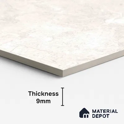 Marble Tundra Grey Wall & Floor Tile TL 00818 Light Grey 4 ft x 2 ft Matte Finish Vitrified Tile - 9 mm | Random Designs | Suitable For Living Room, Bedroom, Kitchen