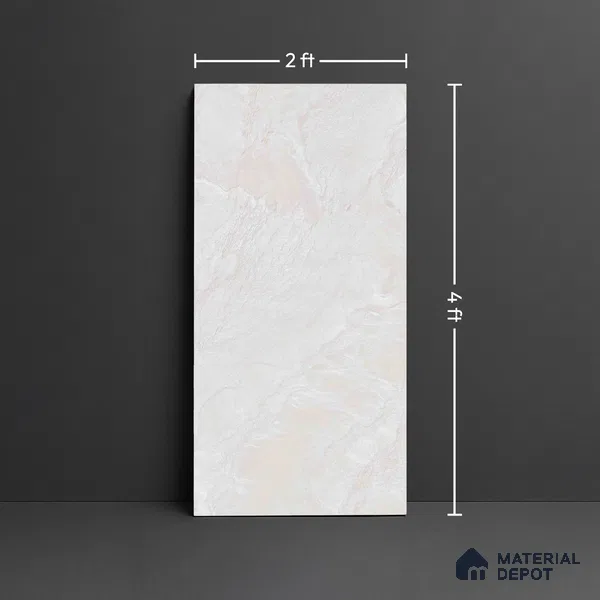 Marble Wall & Floor Tile TL 00823 4 ft x 2 ft Matte Finish Vitrified Tile - 9 mm | Random Designs | Suitable For Living Room, Bedroom, Kitchen