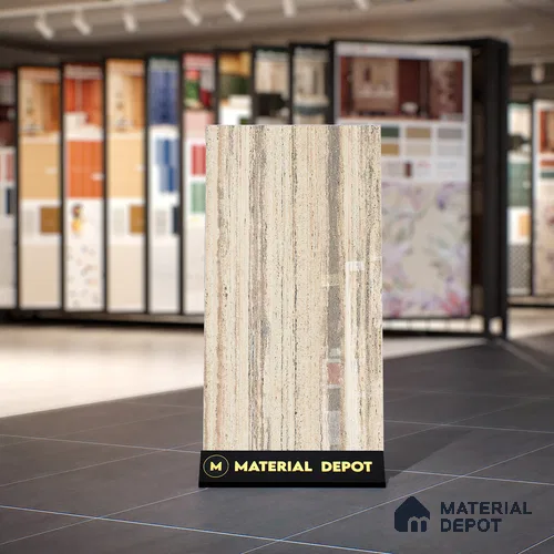 Stone Look TL 00825 Travertino Classic 1200x600 mm Random Face Glossy Finish Vitrified Wall & Floor Tile - 9 mm