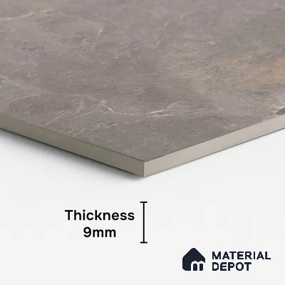 Stone Wall & Floor Tile TL 00832 B Grey 4 ft x 2 ft Matte Finish Vitrified Tile - 9 mm | Random Designs | Suitable for Living Room, Dining, Feature / Accent Walls